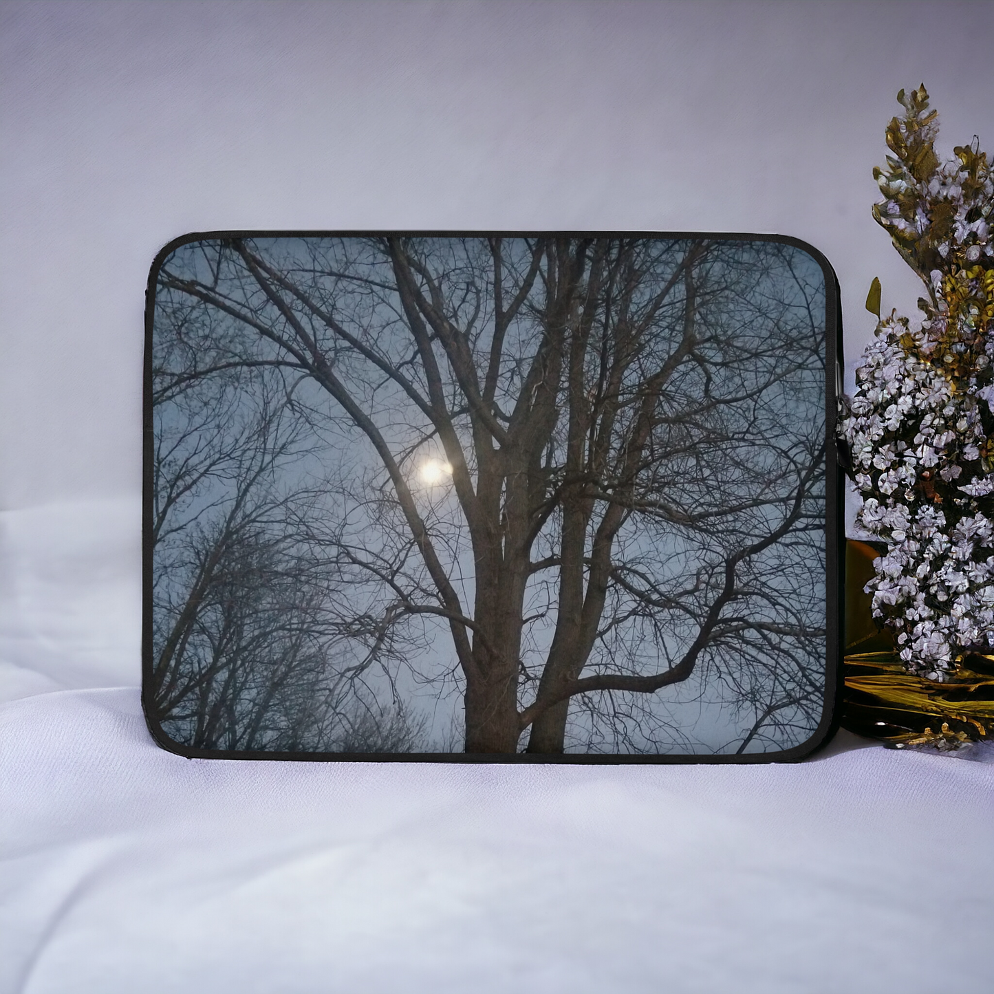 Moonlit Woodland, Summer Night Sky 13" Laptop Sleeve