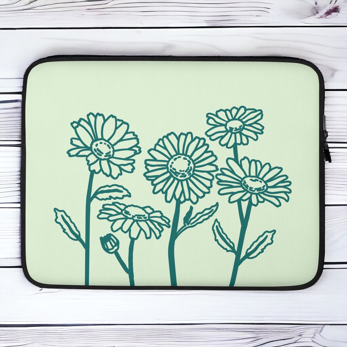 Happy Flowers, 13", 15" Laptop Sleeve